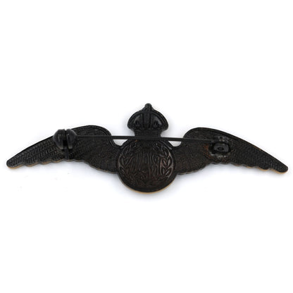 RAF Royal Air Force Pilot Wings Brooch Pin Replica Antique Bronze Badge
