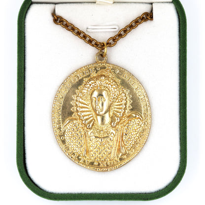 Queen Elizabeth I Armada Medal Replica – Solid Copper with Chain