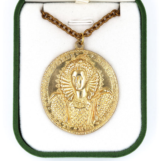 Queen Elizabeth I Armada Medal Replica – Solid Copper with Chain