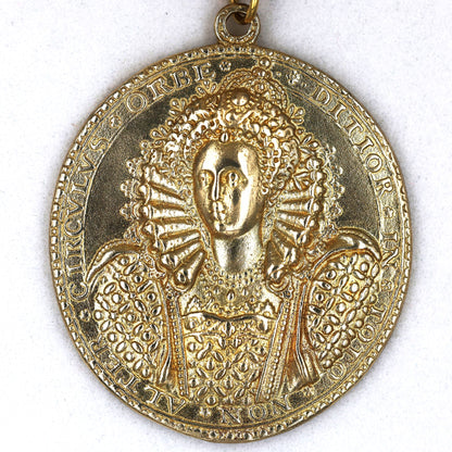 Queen Elizabeth I Armada Medal Replica – Solid Copper with Chain