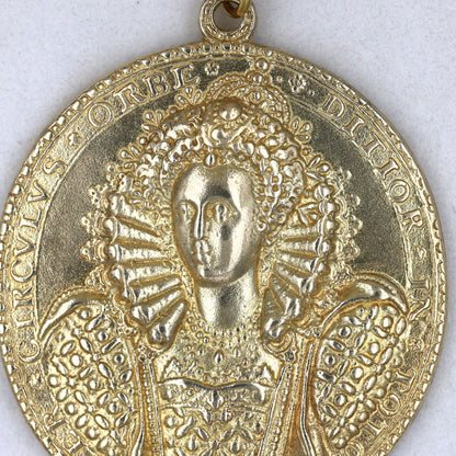 Queen Elizabeth I Armada Medal Replica – Solid Copper with Chain