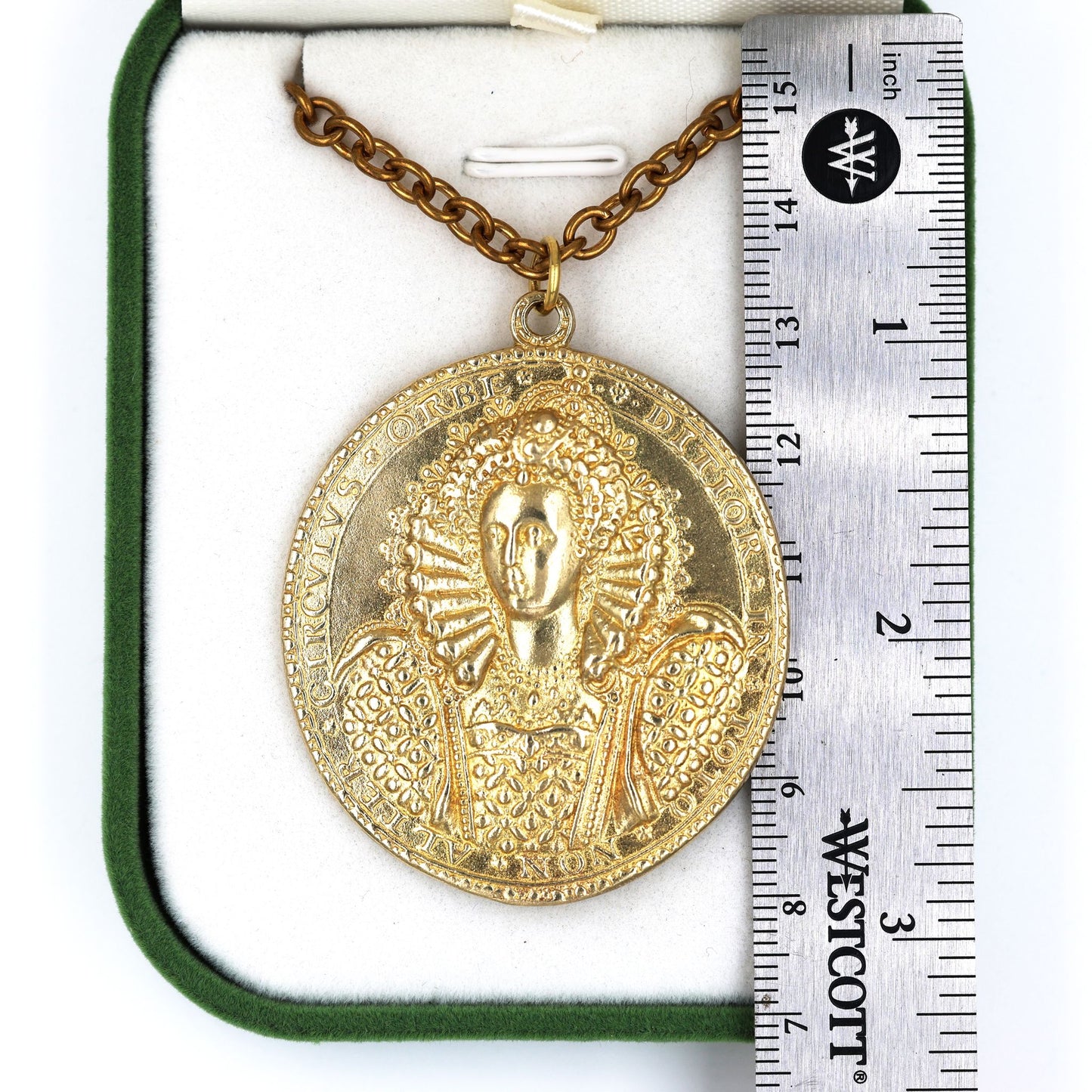 Queen Elizabeth I Armada Medal Replica – Solid Copper with Chain