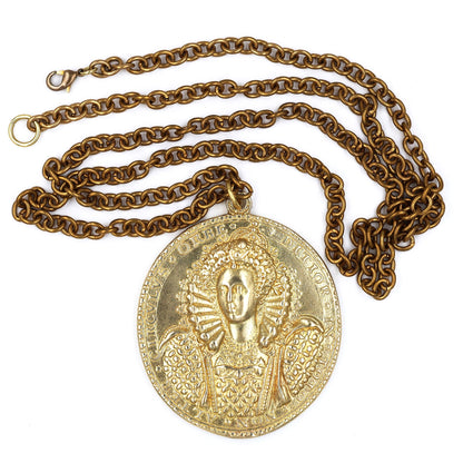 Queen Elizabeth I Armada Medal Replica – Solid Copper with Chain