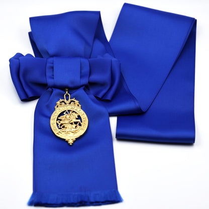 Order of the Garter Lesser George Badge & Ceremonial Sash Replica – Museum Size 84.9 mm