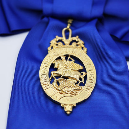 Order of the Garter Lesser George Badge & Ceremonial Sash Replica – Museum Size 84.9 mm