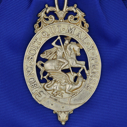 Order of the Garter Lesser George Badge & Ceremonial Sash Replica – Museum Size 84.9 mm