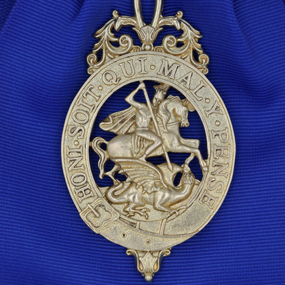 Order of the Garter Lesser George Badge & Ceremonial Sash Replica – Museum Size 84.9 mm