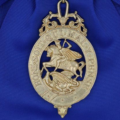 Order of the Garter Lesser George Badge & Ceremonial Sash Replica – Museum Size 84.9 mm