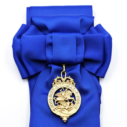Order of the Garter Lesser George Badge & Ceremonial Sash Replica – Museum Size 84.9 mm