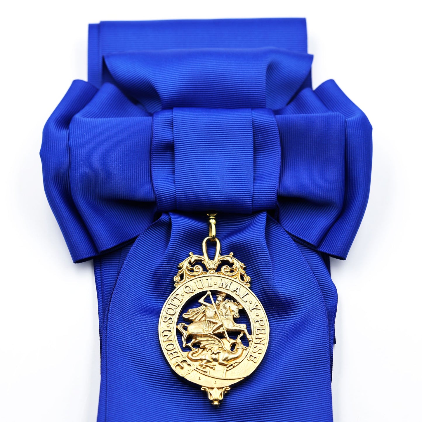 British Order of the Garter Lesser George Miniature & Full-Size Sash Badge Set