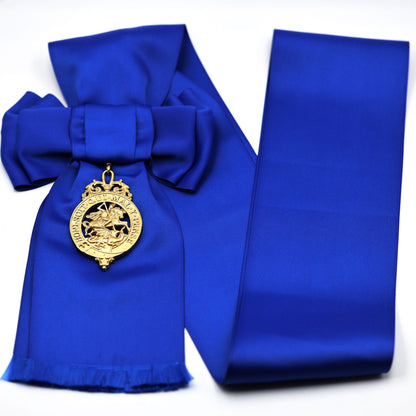 Order of the Garter Lesser George Badge & Ceremonial Sash Replica – Museum Size 84.9 mm