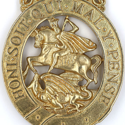 Order of the Garter Lesser George Badge & Ceremonial Sash Replica – Museum Size 84.9 mm