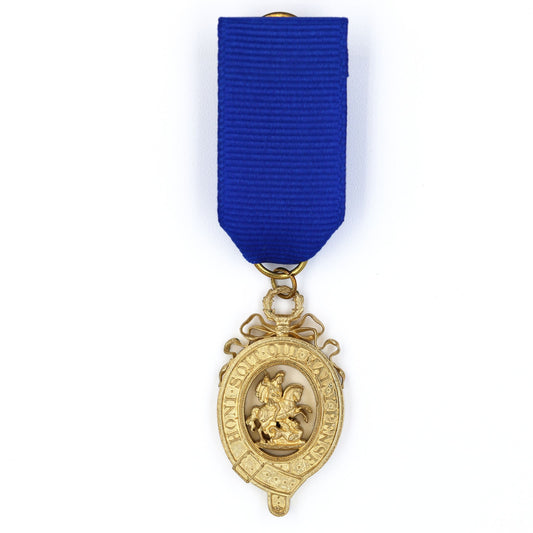 Order of the Garter Lesser George Openwork Brass Replica with Blue Ribbon