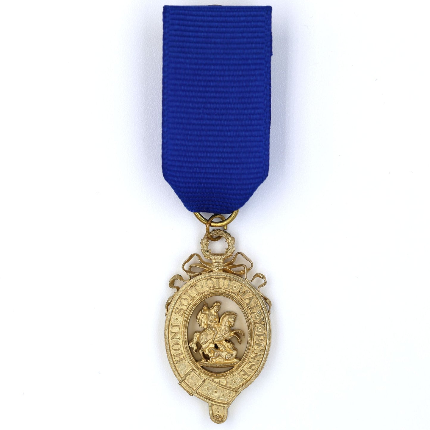 Order of the Garter Lesser George Openwork Brass Replica with Blue Ribbon