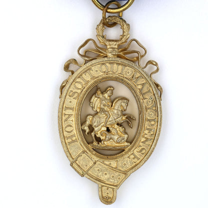 Order of the Garter Lesser George Openwork Brass Replica with Blue Ribbon