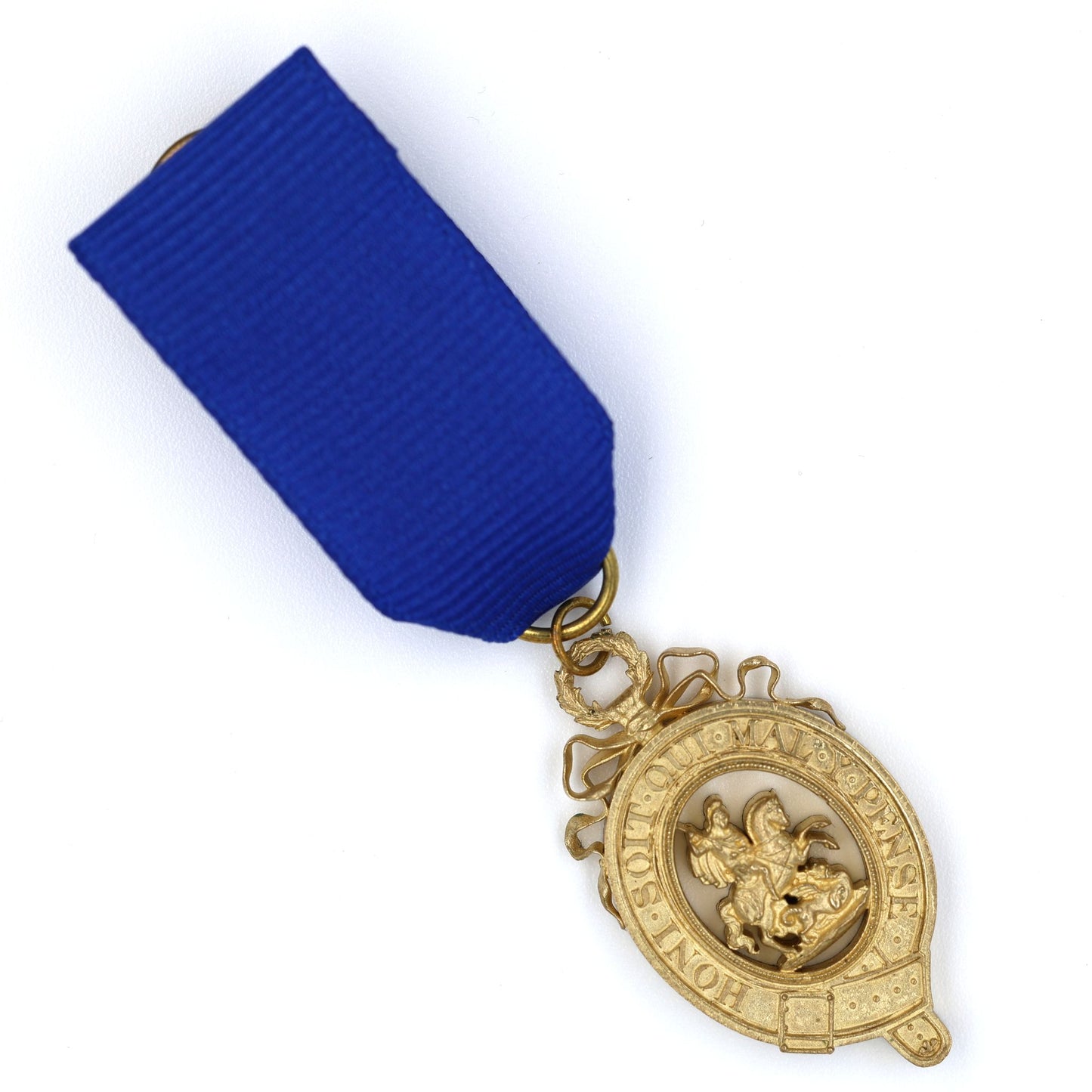 Order of the Garter Lesser George Openwork Brass Replica with Blue Ribbon
