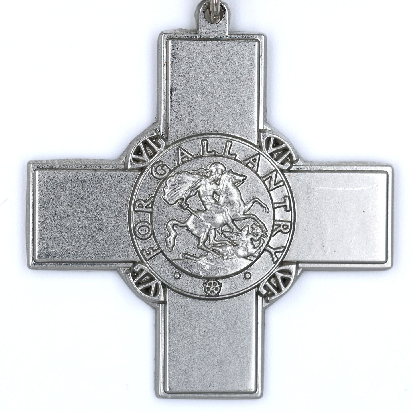 UK George Cross Replica Medal – Full Size with Dark Blue Ribbon
