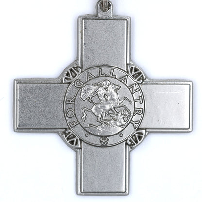 UK George Cross Replica Medal – Full Size with Dark Blue Ribbon