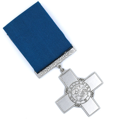 UK George Cross Replica Medal – Full Size with Dark Blue Ribbon