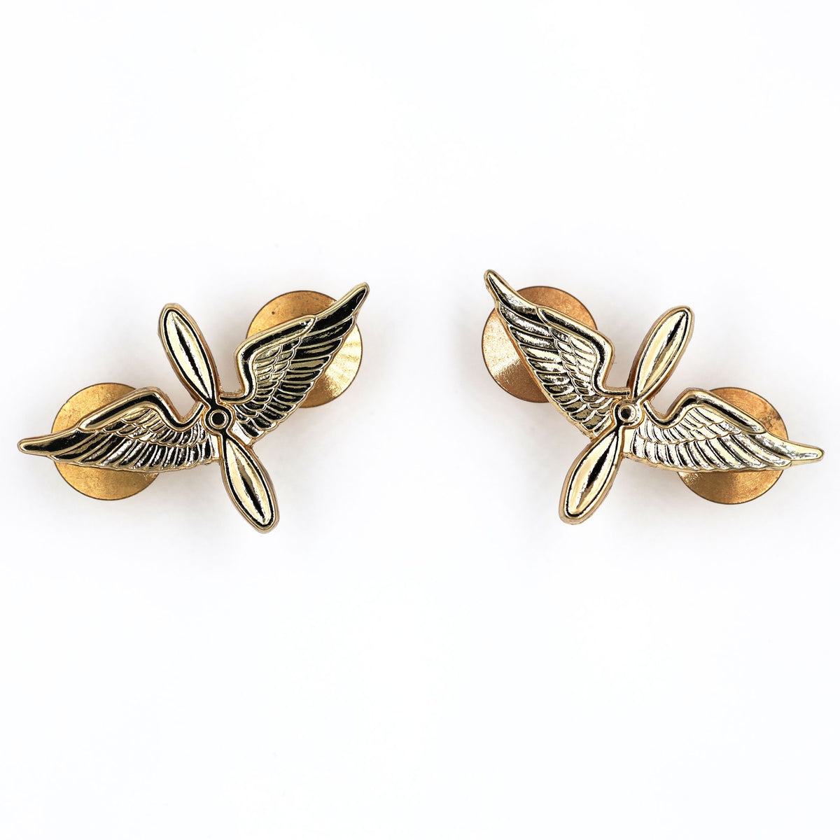 US Army Aviation Officer Collar Insignia – Winged Propeller Pair