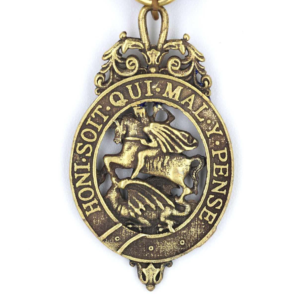 Order of the Garter Lesser George Miniature – Fired Enamel, Aged Finish