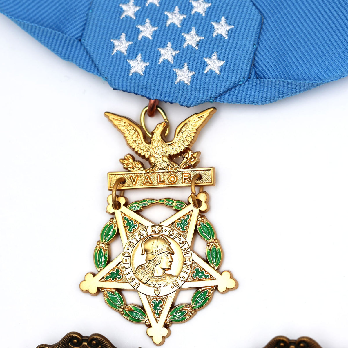 U.S. Medal of Honor Army, Navy, Air Force Current Versions – Full-Size Museum Replica 3-Medal Set with Case