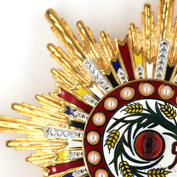 China Medal Order of the Precious Brilliant Golden Grain 2class grade breast star repro replica copy