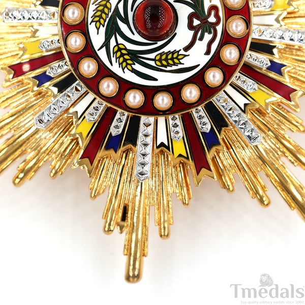 China Medal Order of the Precious Brilliant Golden Grain 2class grade breast star repro replica copy