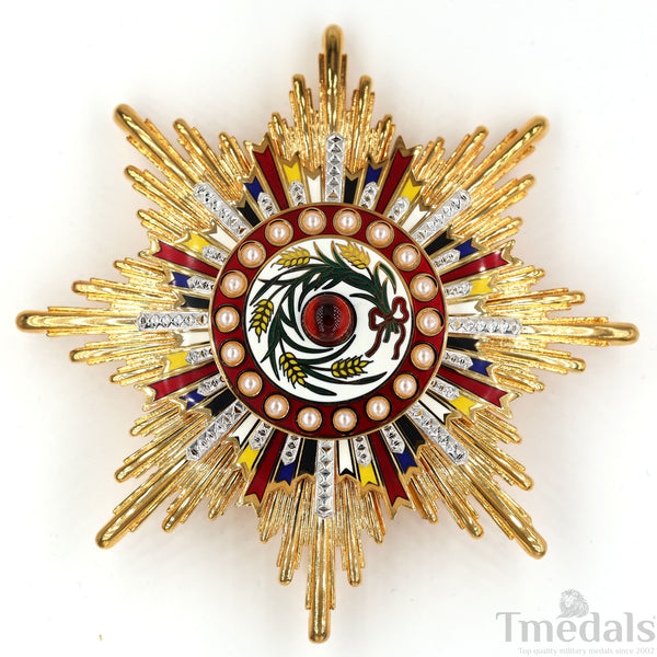 China Medal Order of the Precious Brilliant Golden Grain 2class grade breast star repro replica copy
