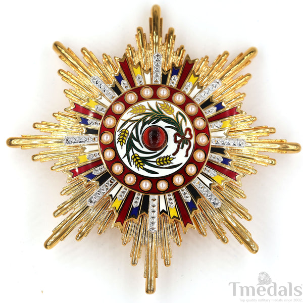 China Medal Order of the Precious Brilliant Golden Grain 2class grade breast star repro replica copy