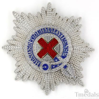 British UK Order of the Garter Star Badge – Museum Replica Collectible with Enamel Detailing (1:1 Reproduction)