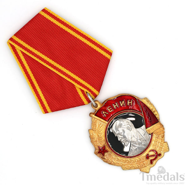 Russia Soviet Union Order of Lenin Medal USSR CCCP Pure Silver Portrait top Rare