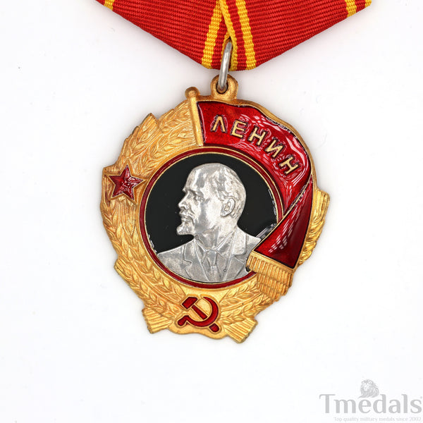 Russia Soviet Union Order of Lenin Medal USSR CCCP Pure Silver Portrait top Rare