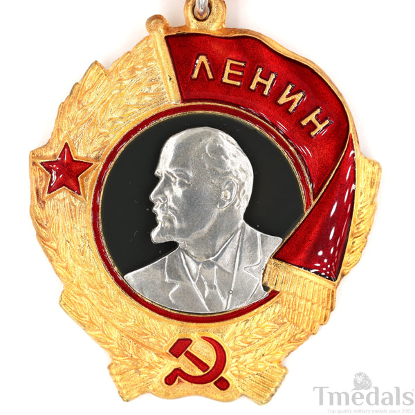Russia Soviet Union Order of Lenin Medal USSR CCCP Pure Silver Portrait top Rare