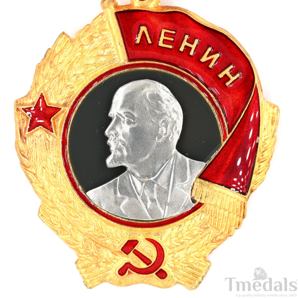 Russia Soviet Union Order of Lenin Medal USSR CCCP Pure Silver Portrait top Rare