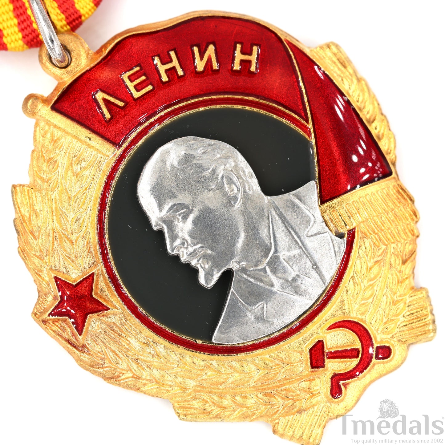 Russia Soviet Union Order of Lenin Medal USSR CCCP Pure Silver Portrait Replica