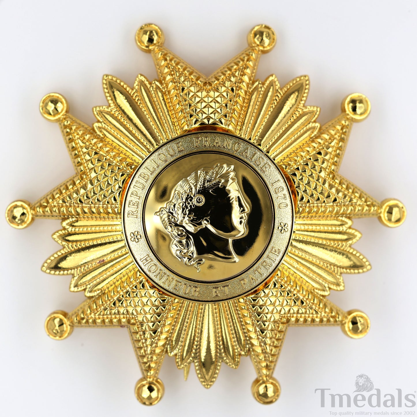 France French Legion of Honor Grand Cross Breast Star in Gold Medal Order Replica