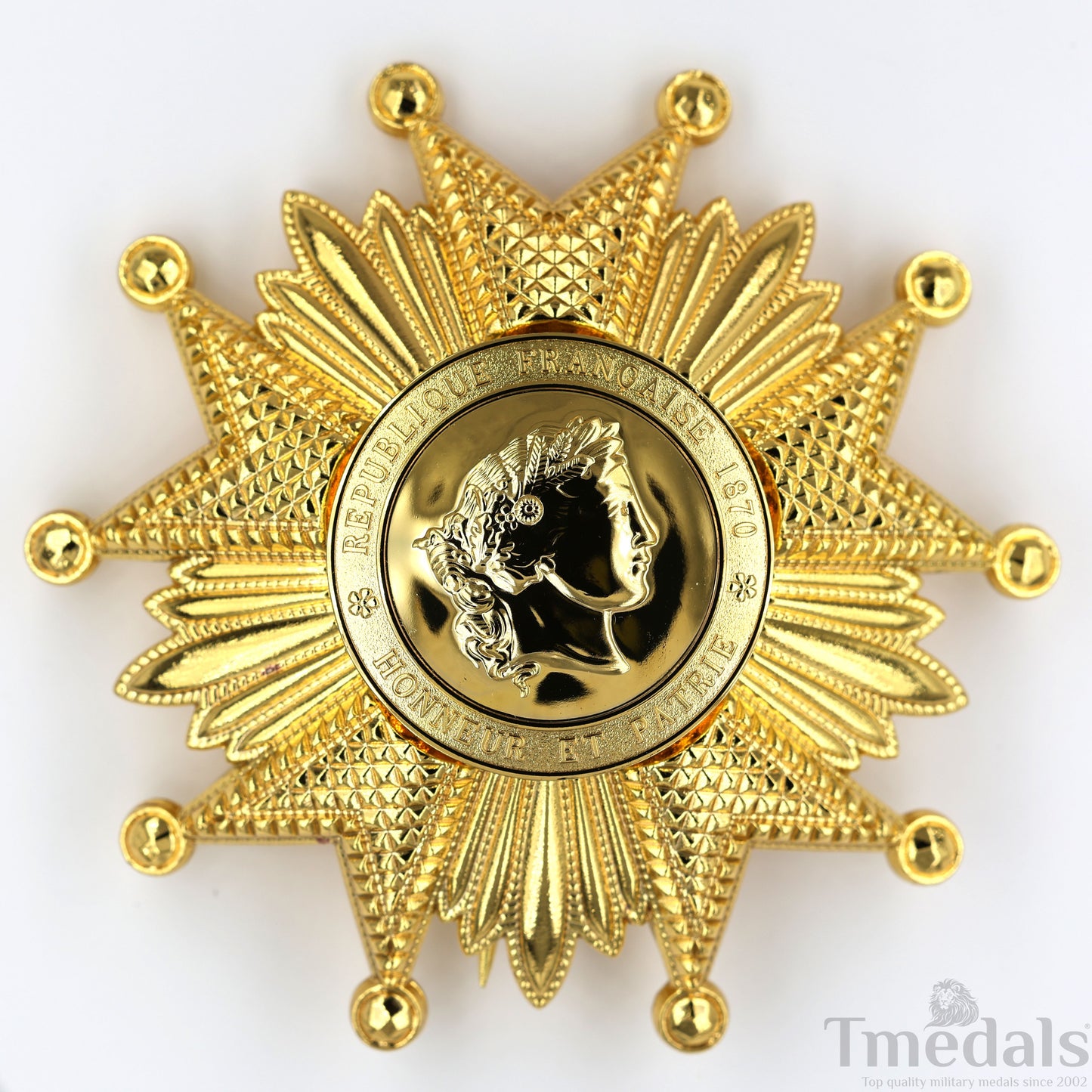 France French Legion of Honor Grand Cross Breast Star in Gold Medal Order Replica