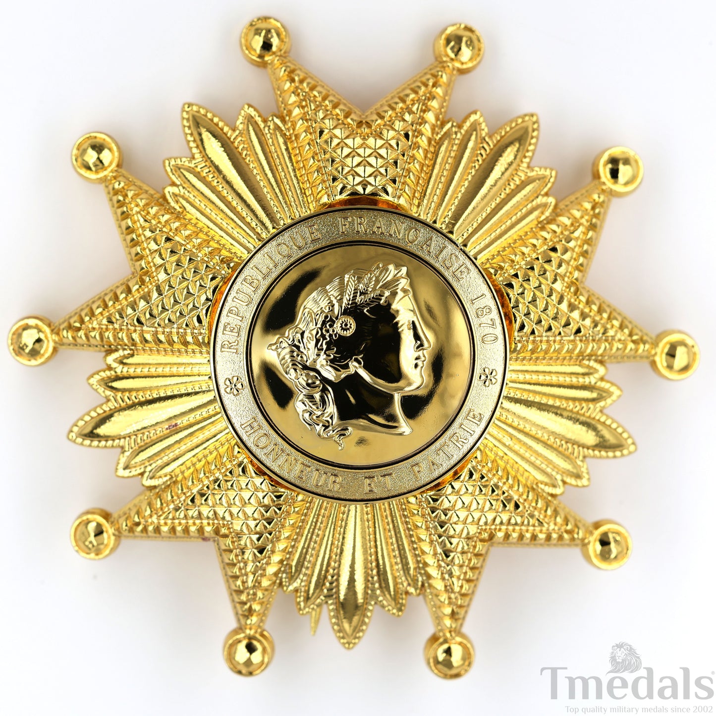 France French Legion of Honor Grand Cross Breast Star in Gold Medal Order Replica