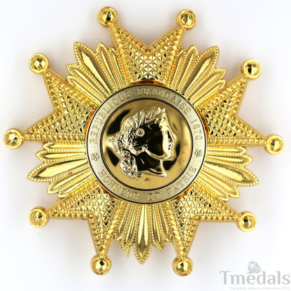 France French Legion of Honor Grand Cross Breast Star in Gold Medal Order Replica