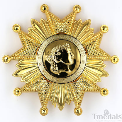 France French Legion of Honor Grand Cross Breast Star in Gold Medal Order Replica