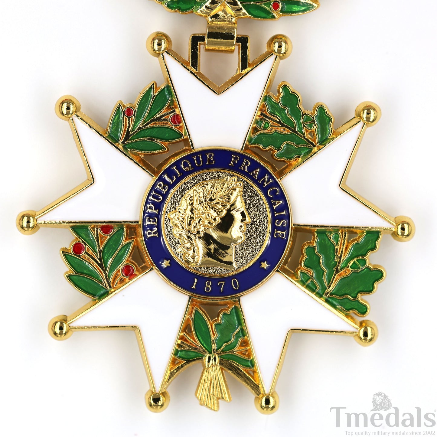 French Legion of Honour Commandeur Medal Replica 3rd Class with Red Ribbon Replica