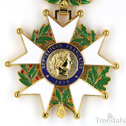 French Legion of Honour Commandeur Medal Replica 3rd Class with Red Ribbon Replica