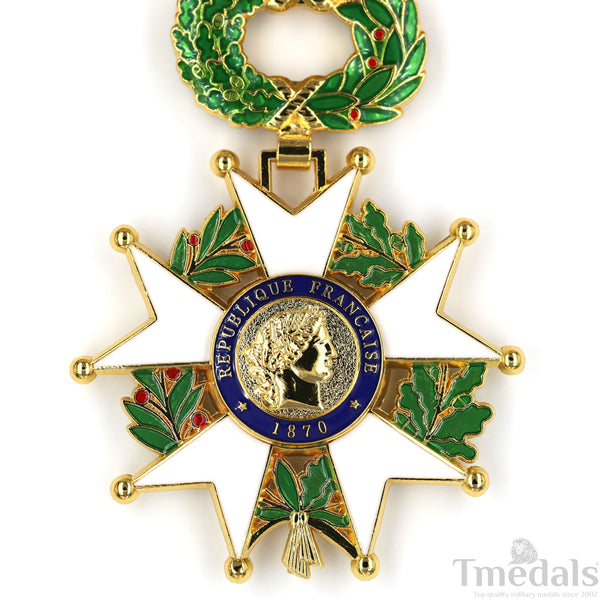French Legion of Honour Commandeur Medal Replica 3rd Class with Red Ribbon Rare