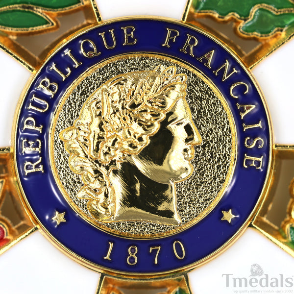 French Legion of Honour Commandeur Medal Replica 3rd Class with Red Ribbon Rare