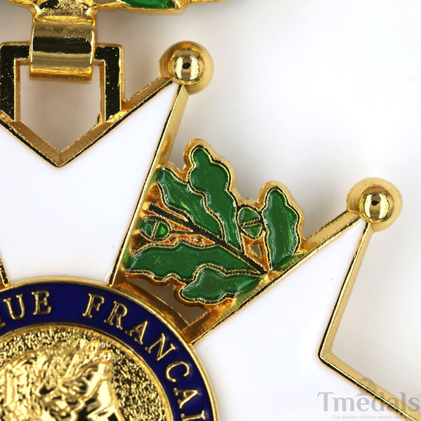 French Legion of Honour Commandeur Medal Replica 3rd Class with Red Ribbon Rare
