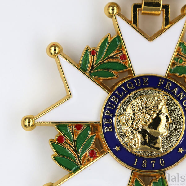 French Legion of Honour Commandeur Medal Replica 3rd Class with Red Ribbon Rare