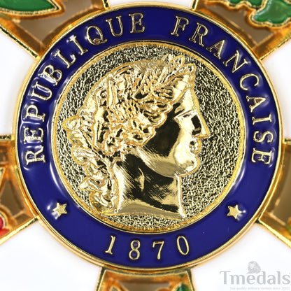 French Legion of Honour Commandeur Medal Replica 3rd Class with Red Ribbon Replica