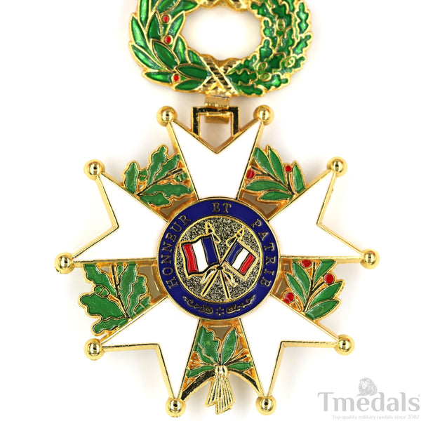 French Legion of Honour Commandeur Medal Replica 3rd Class with Red Ribbon Rare
