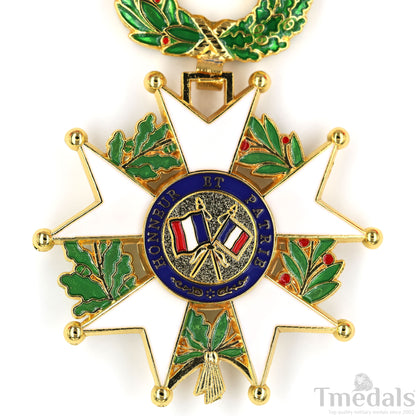 French Legion of Honour Commandeur Medal Replica 3rd Class with Red Ribbon Replica